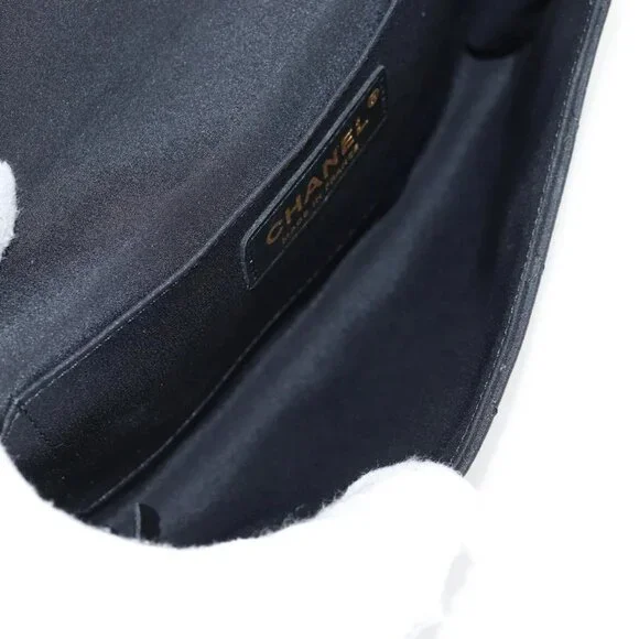 CHANEL Matelasse Chain Shoulder Bag Nylon Black CC Auth 129738V - Picture 11 of 16